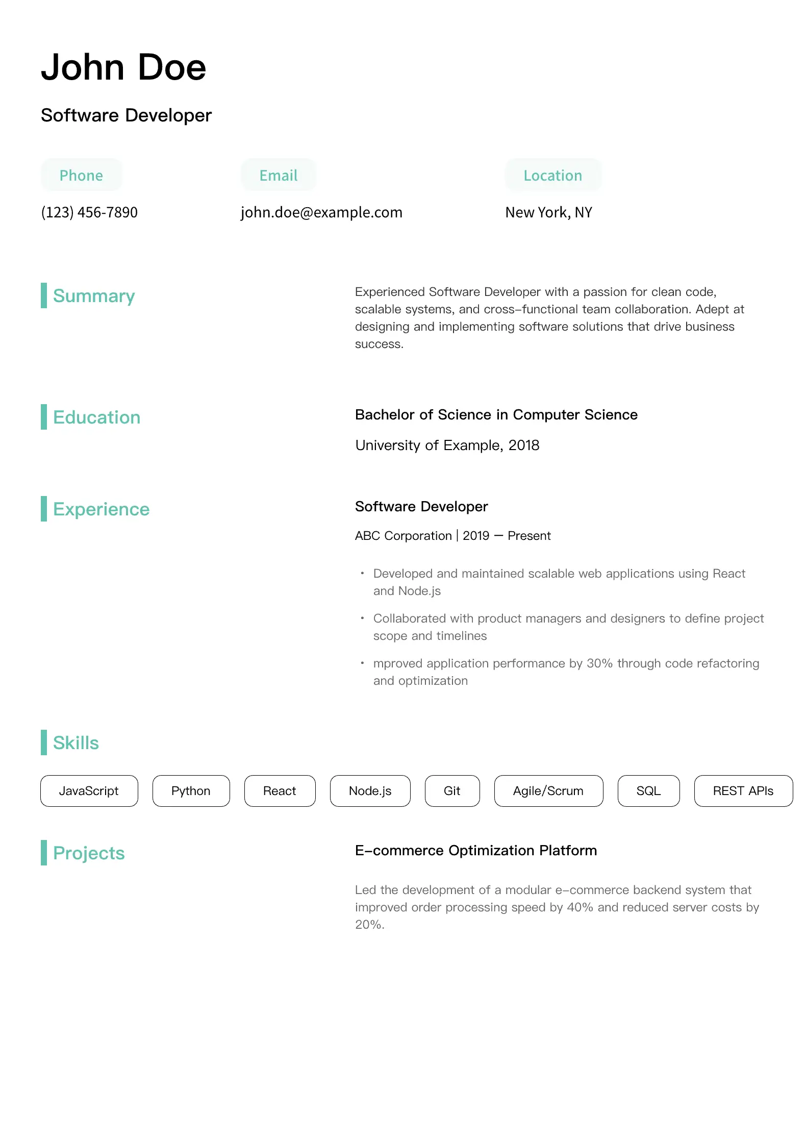 Resume Template